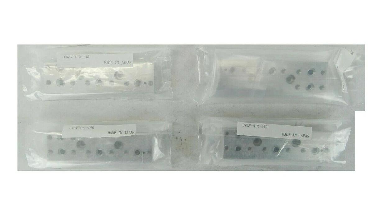Fujikin CWLV-4-3-14R Block with Seal 1.125 Right Gas Feed Reseller Lot of 4 New