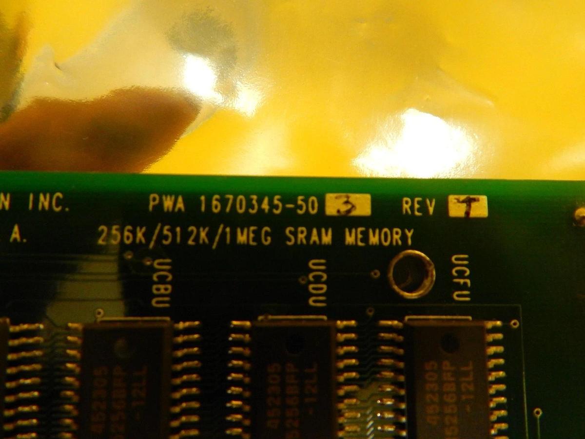 Used Delta Design 1670345-503 256K/512K/1 MEG SRAM Memory Board PCB 1670344 Used