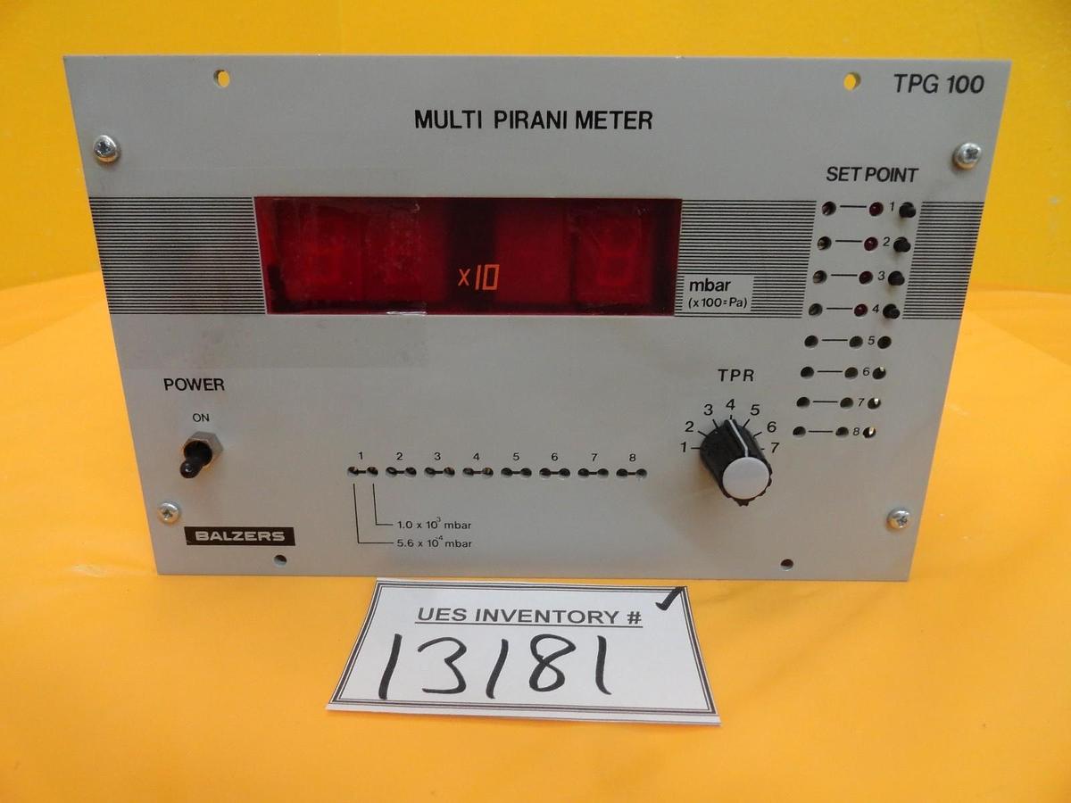 Used Balzers BG D16 015 Multi Pirani Meter Module TPG 100 M4 TPG100 Used Working