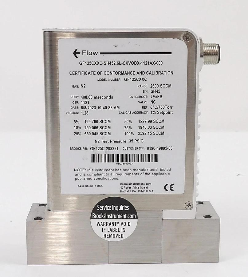 Used Brooks GF125C Mass Flow Controller MFC GF125C-100701 GF125C-102906 Lot of 10