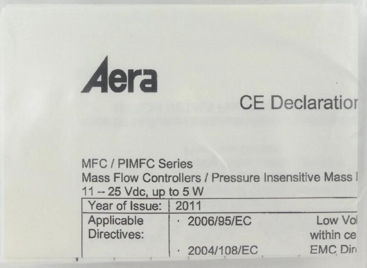 Aera FCPI981CBAXDIDJAA Mass Flow Controller MFC PI-98 AMAT 0190-34216 New Spare