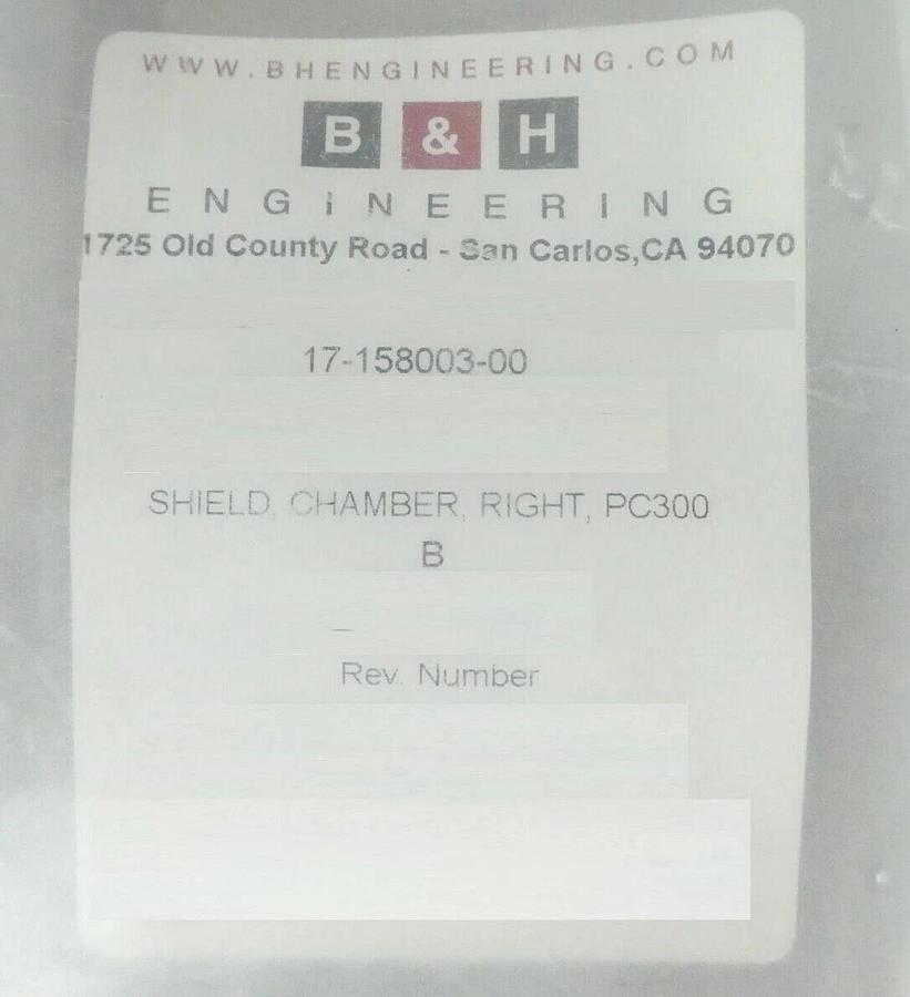 Novellus Systems 17-158003-00 PC300 Right Chamber Shield New Surplus