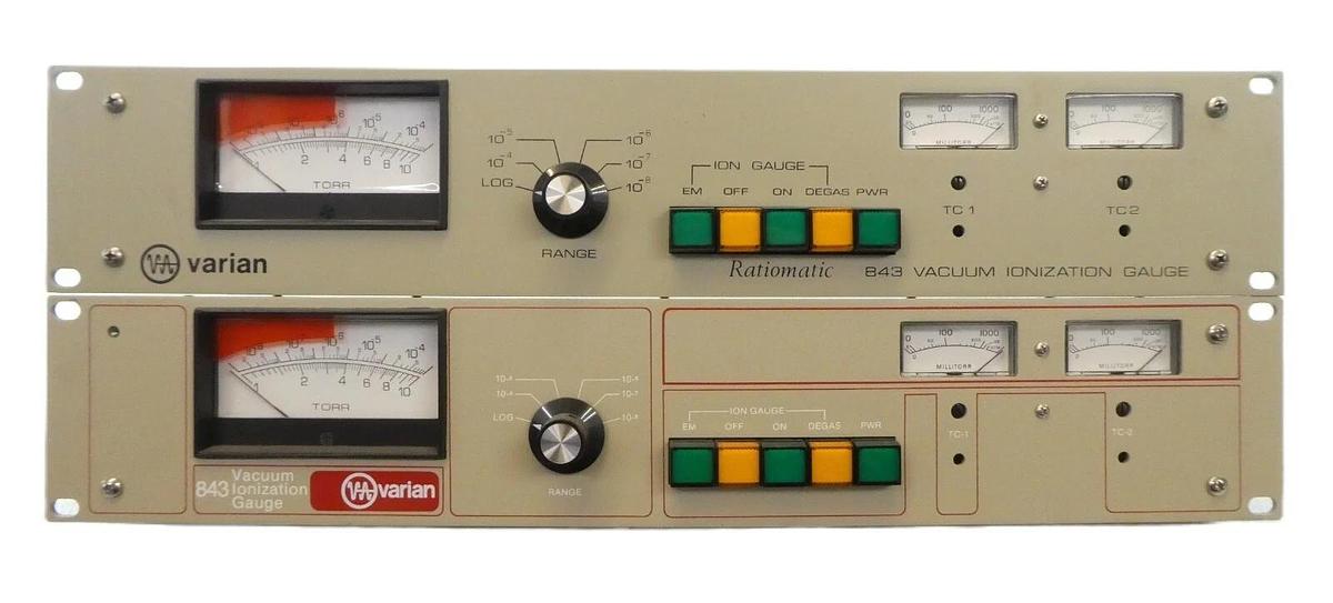 Used Varian 843 Vacuum Ionization Gauge 843 K3100-302 Model 843 Lot of 2 Working