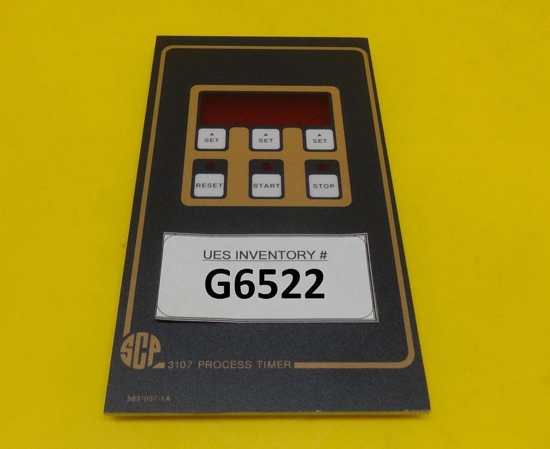 Used Santa Clara Plastics 583-007-1A Process Timer Faceplate 3107 New