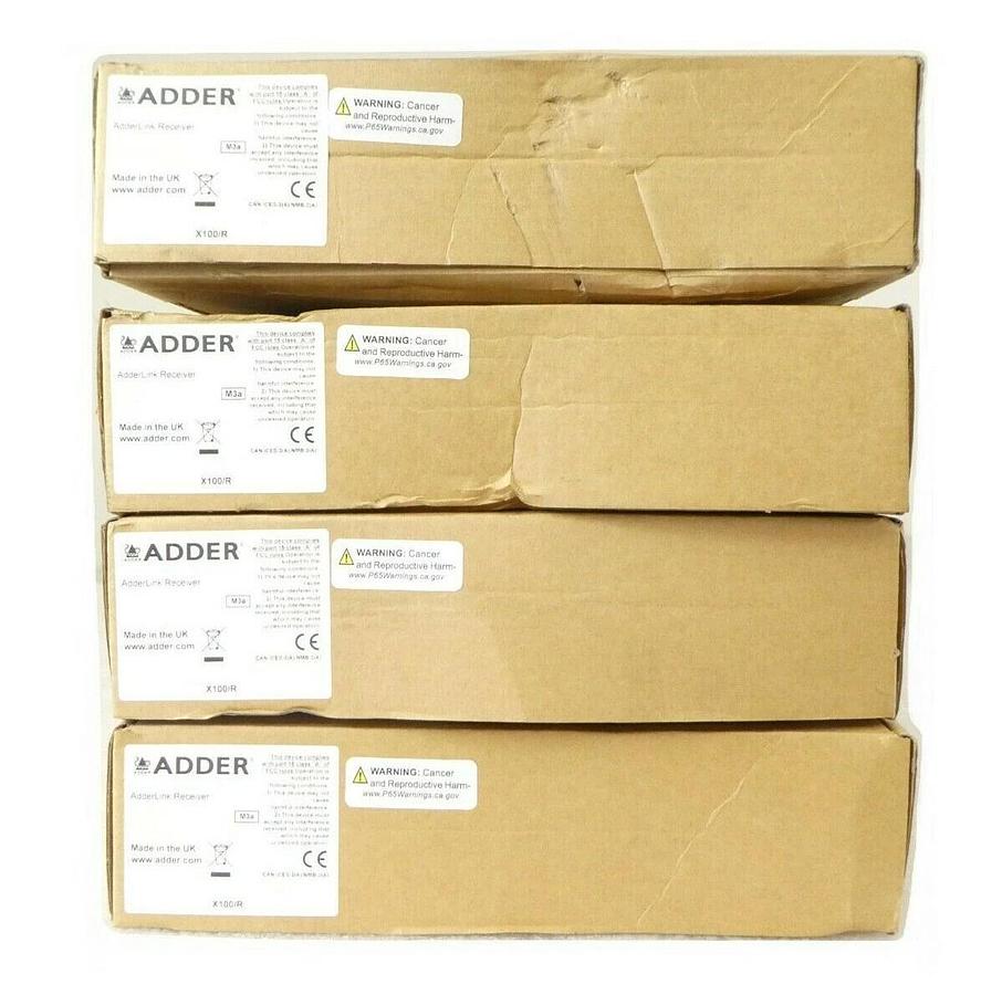 Used Adder X100/R ADDERLink Extender Receiver Reseller Lot of 4 New Surplus