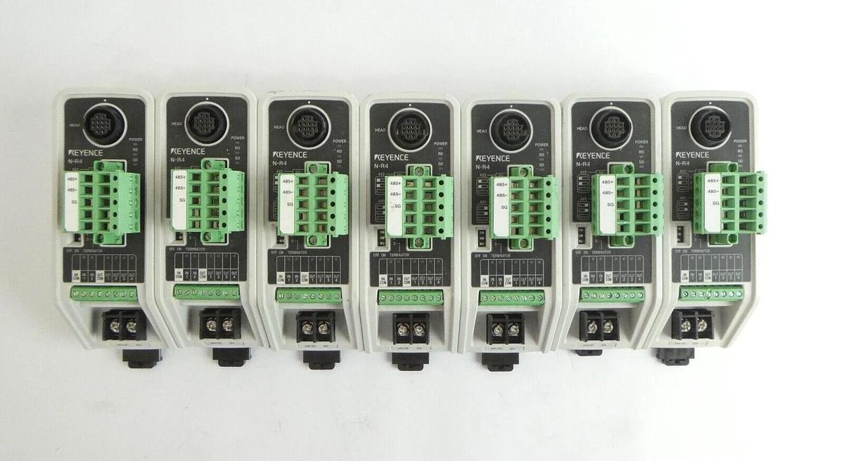 Used Keyence N-R4 Communication Sensor Amplifier Reseller Lot of 20 Working Surplus