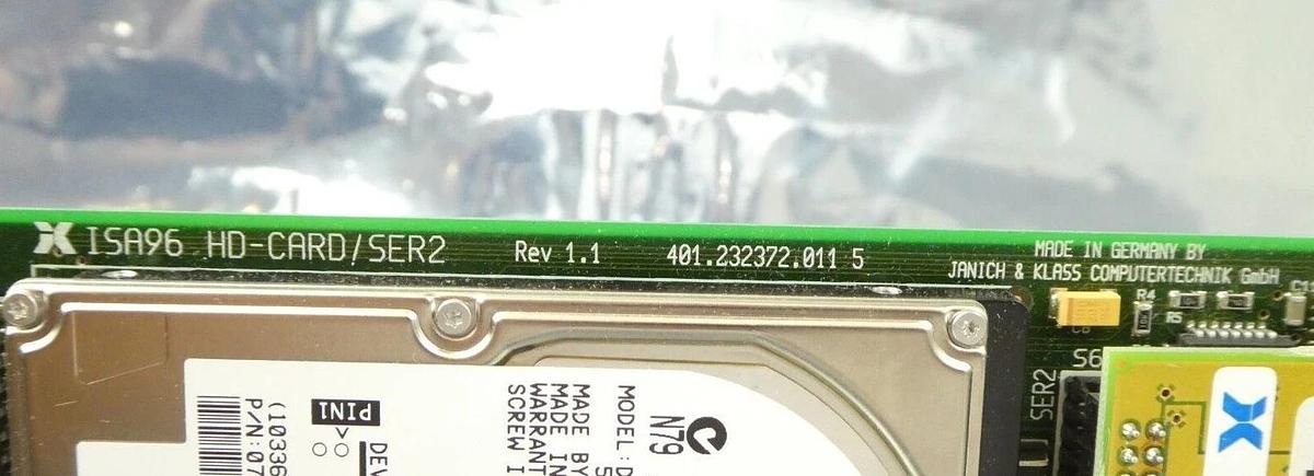 Janich & Kloss 404.232372.000 ISA96 HD-CARD/SER2 PCB Card for SBC Mattson New