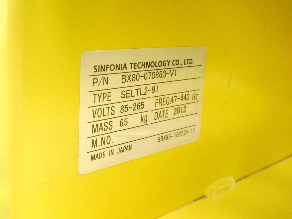Used Sinfonia Technology SCE92100127 Dual Arm Wafer Handling Robot Untested Spare