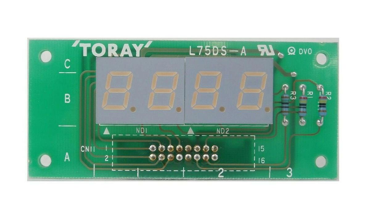 Used Toray 40N 3N307 Oxygen Analyzer Digital Display PCB L75DS-A Working Surplus