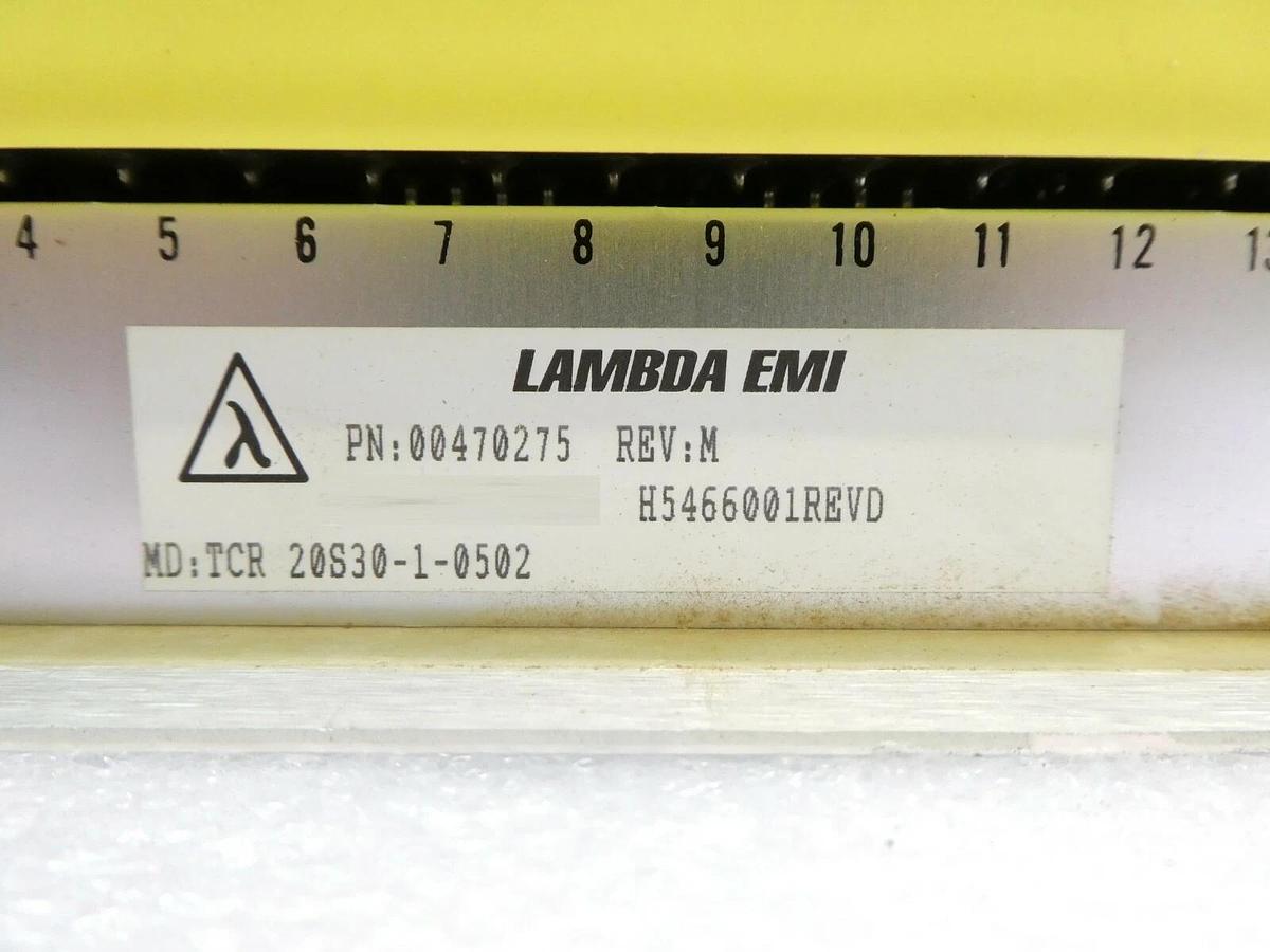 Used Lambda EMI 00470275 Power Supply TCR 20S30 Varian VSEA H5466001 Working Surplus