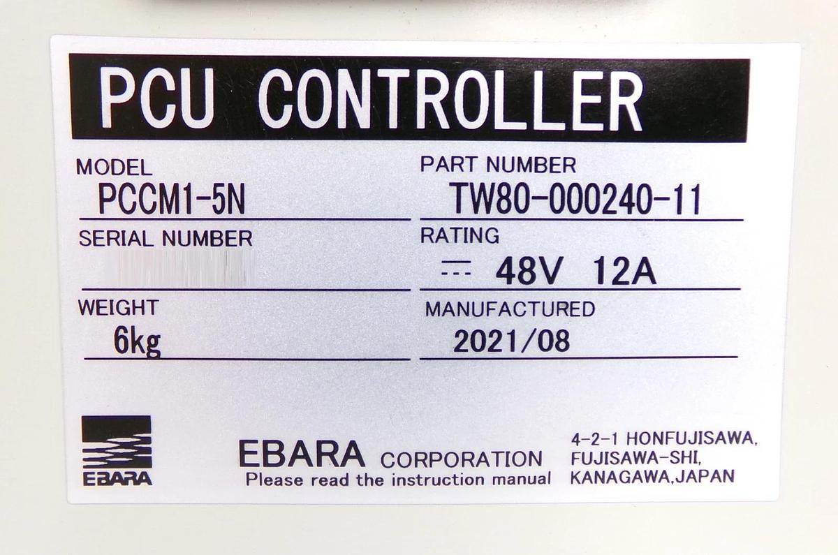 Used Ebara PCCM1-5N PCU Controller TEL Tokyo Electron TW80-000240-11 Working