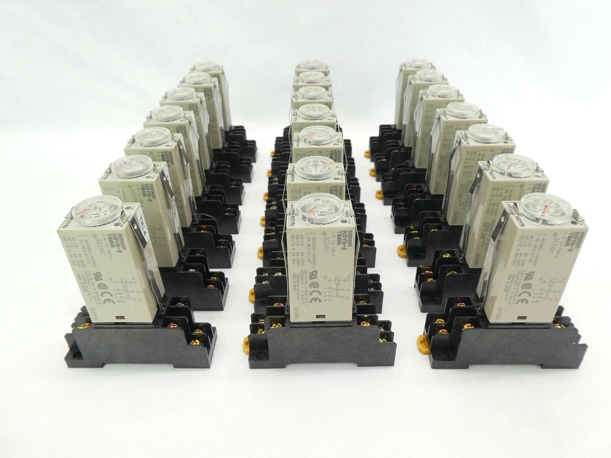 Used Omron H3YN-2 Solid-State Timer H3NY Reseller Lot of 21 Working Surplus