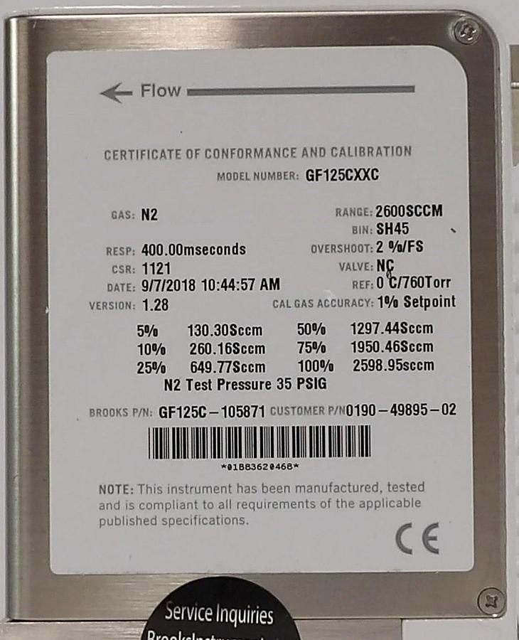 Used Brooks Instrument GF125CXXC Mass Flow Controller MFC Reseller Lot of 20 Working