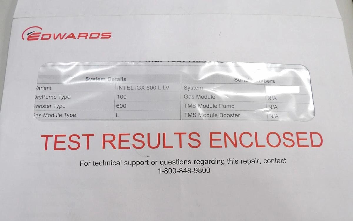 Refurbished iGX6/100L Edwards NRB246358 Vacuum Pump IGX6 100L Manufacturer Refurbished