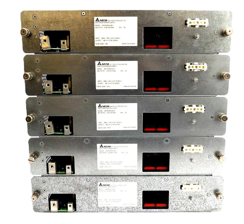 Used Delta Electronics EOE16010584 3050W Power Supply AR PM3000-48 A Lot of 5 Working