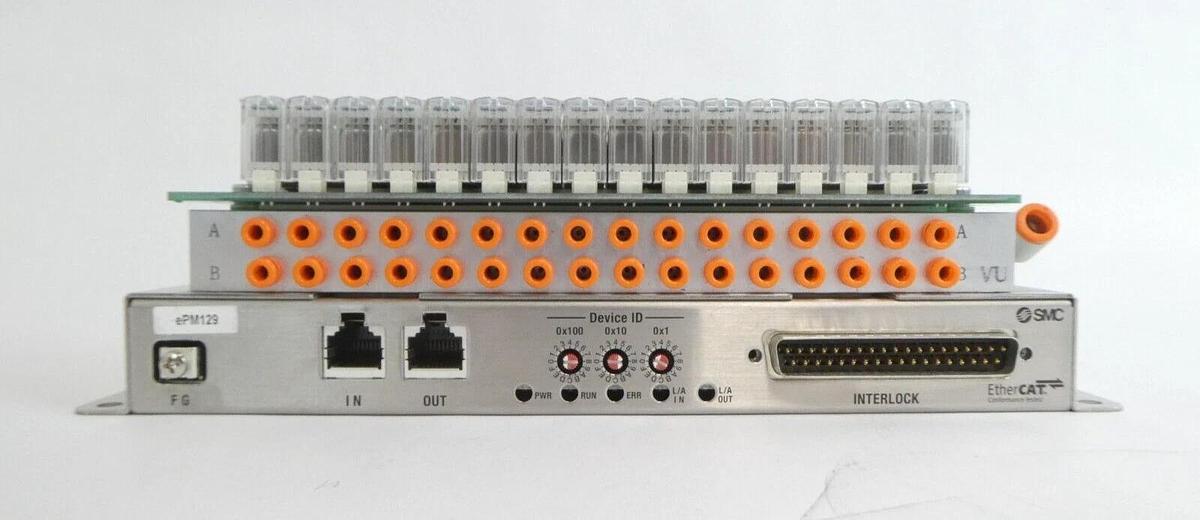 Used SMC IN587-33-1 32-Point EtherCAT Pneumatic Manifold Lot of 3 Working Surplus
