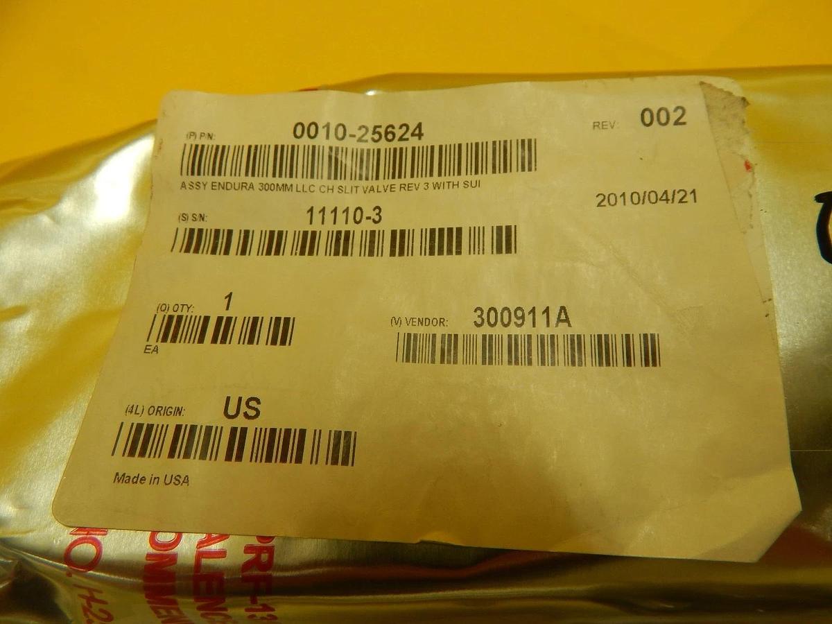 Used AMAT Applied Materials 0010-25624 300mm Slit Valve Assembly 3700-02144 Used