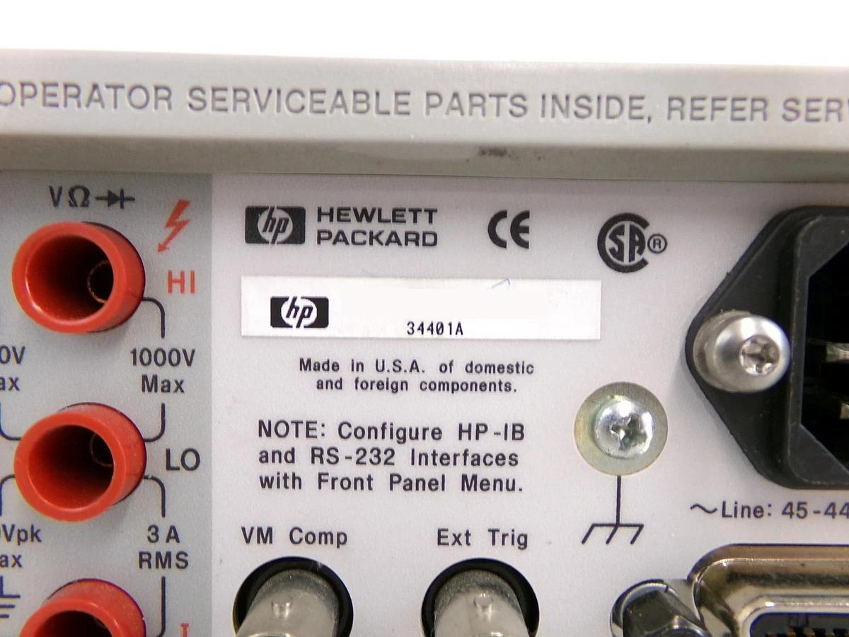 Used Agilent Technologies 34401A 6 1/2 Digit Multimeter Reseller Lot of 2 Working