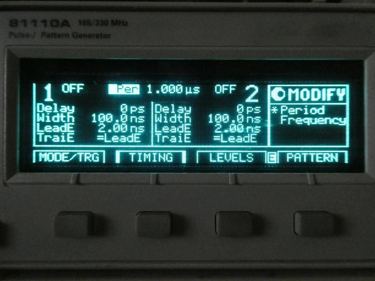 Used Agilent 81110A Pulse Pattern Generator 165/330 MHz with 81111A Modules Untested