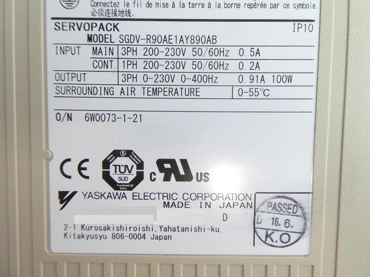 Used Yaskawa Electric SGDH-01BEY222 SGDH-01AE Servo Driver SERVOPACK Lot of 7 Working