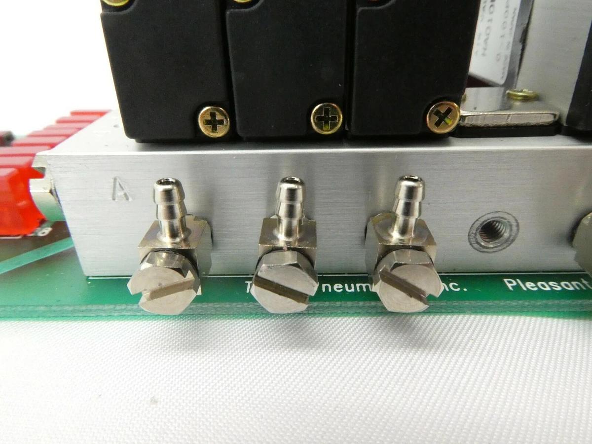 Used TECO Pneumatic DES375-010-8 6-Port Pneumatic Manifold Board PCB HA010E1 Working