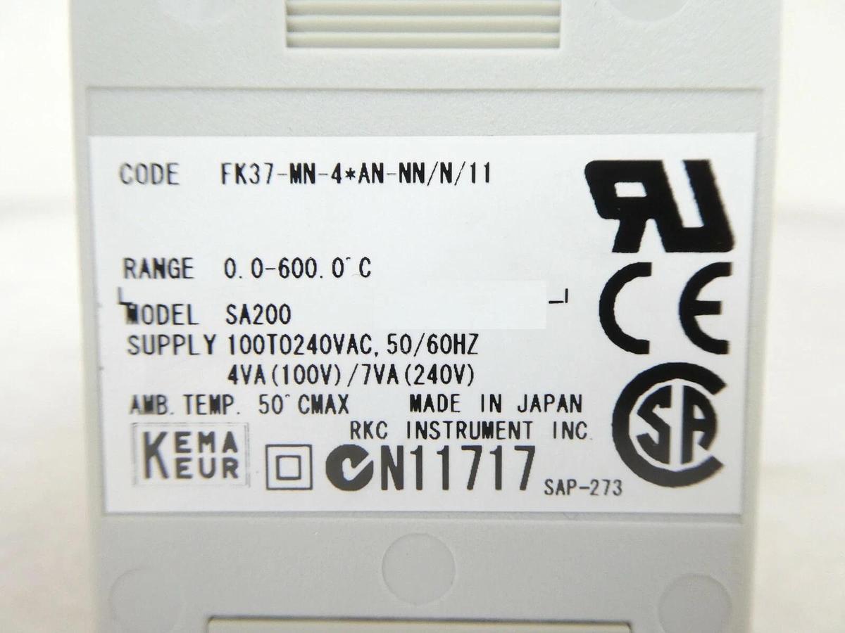 Used RKC FK02-M*AN-NN Digital Temperature Controller SA200 Lot of 3 TEL Trias Working