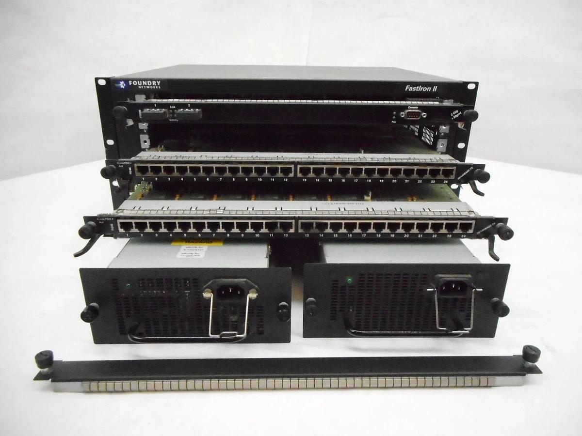 Used Foundry Networks FI7202 FastIron II Switch B4000 FI12GM FI24E Working Surplus