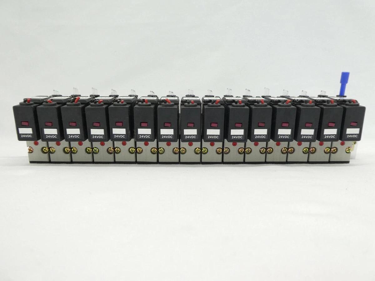 Used Koganei YM216A-21W 16-Port Pneumatic Manifold A030E1-L Working Surplus