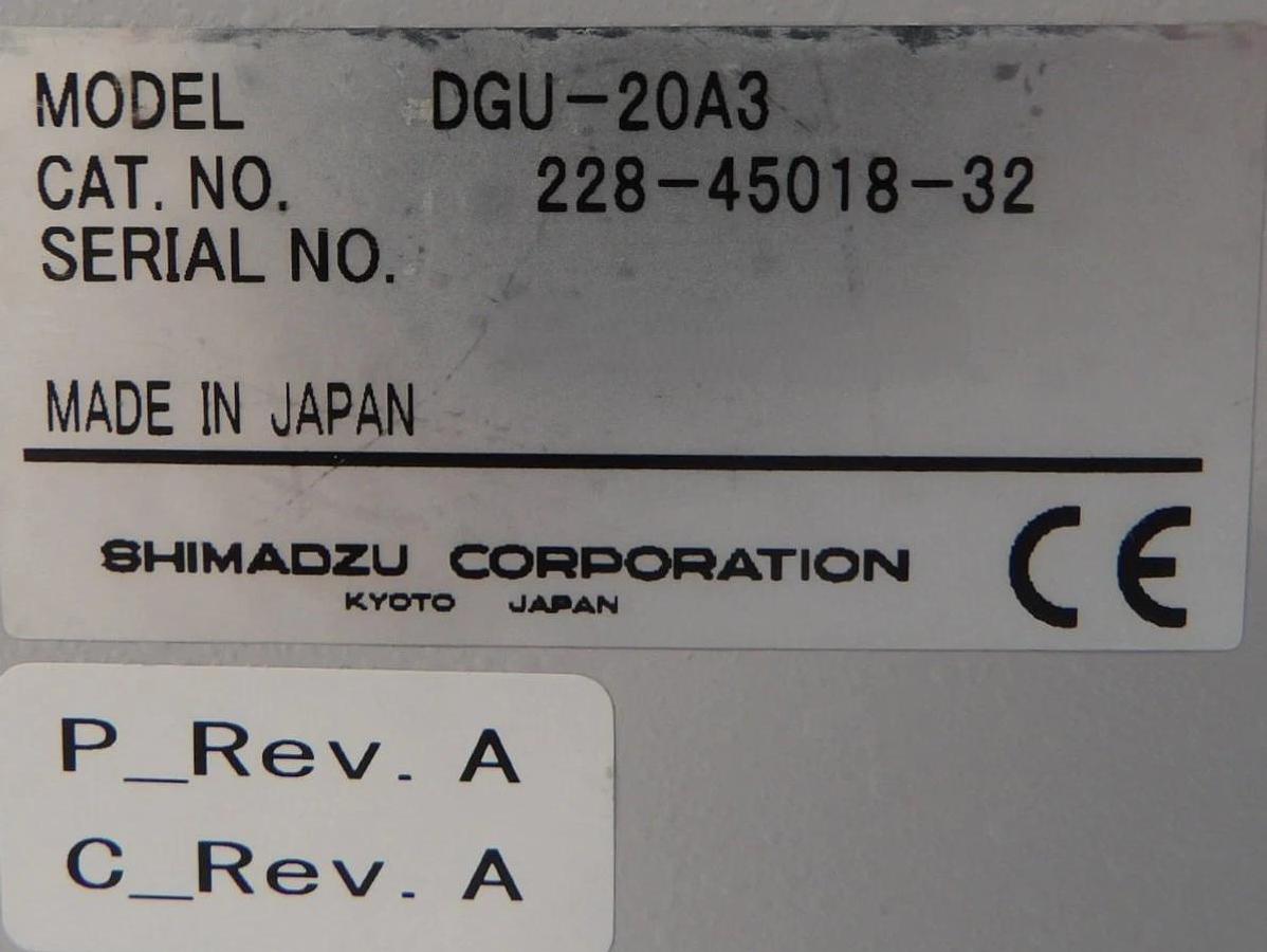 Used Shimadzu 228-45018-32 Prominence HPLC Degassing Unit DGU-20A3 Untested Surplus