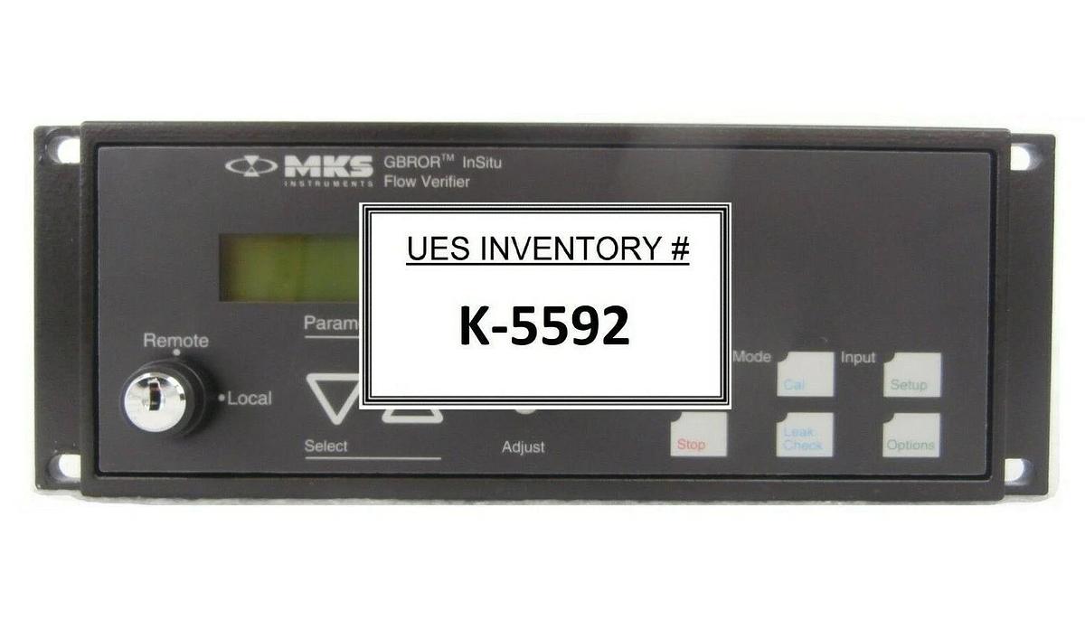 Used MKS Instruments 123714-G1 GBROR InSitu Flow Verifier CBRORS-3-20 Working Surplus