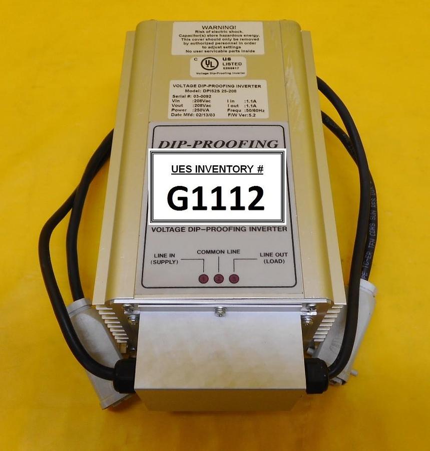 Used DIP Proofing Technologies DPI52S 25-208 Voltage Dip Proofing Inverter Used