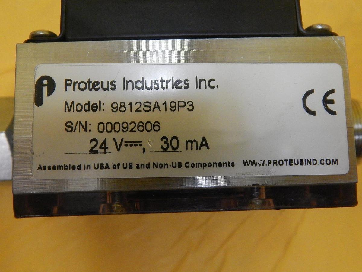 Used Proteus Industries 9812SA19P3 Flow Meter AMAT 0190-09338 Used Working