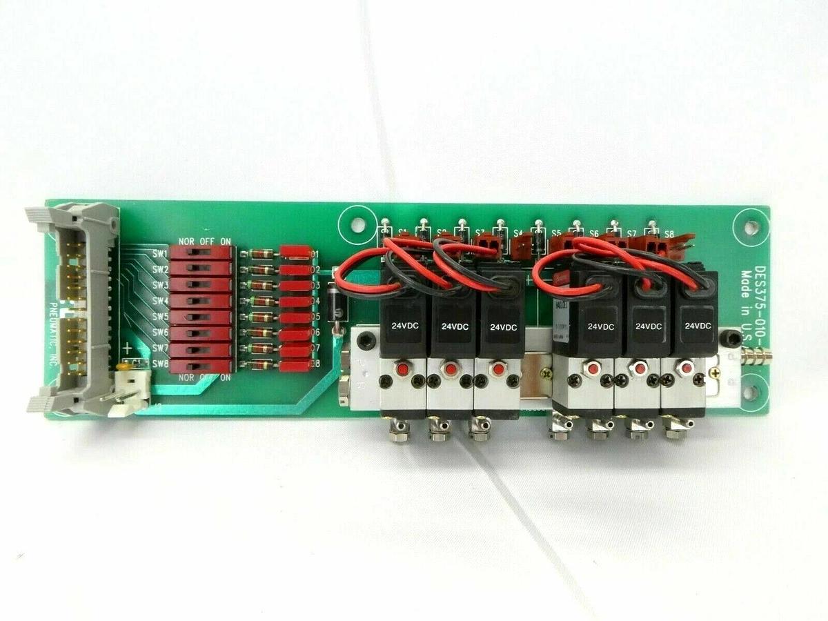 Used TECO Pneumatic DES375-010-8 6-Port Pneumatic Manifold Board PCB HA010E1 Working