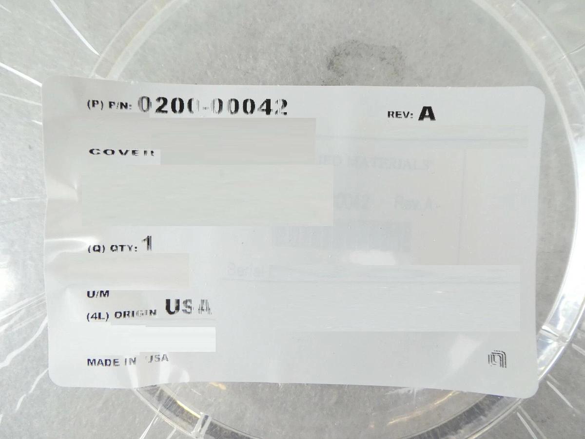 AMAT Applied Materials 0200-00042 150mm Quartz Cover 6" POLY 0.40 P5000 New