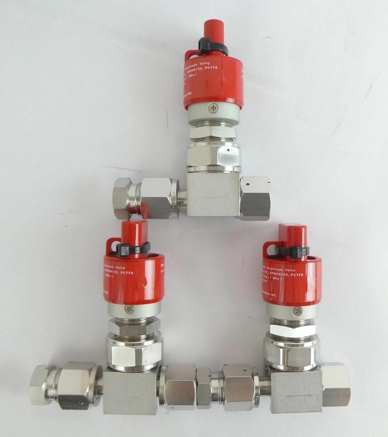 Used Fujikin 316L Manual Diaphragm Valve Reseller Lot of 9 Working Surplus