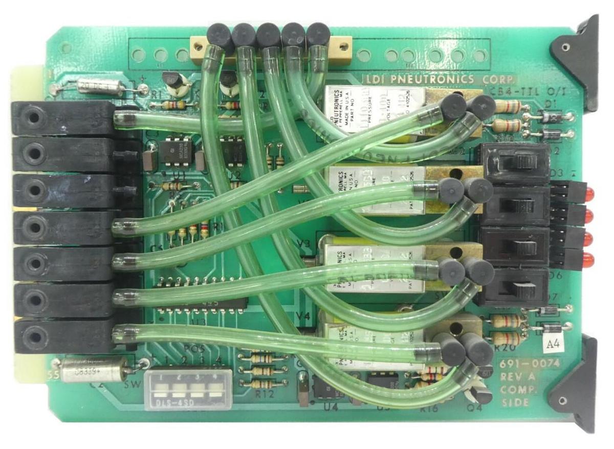 Used LDI Pneutronics 990-4321-AB CB4-TTL O/I PCB Card 691-0074 Rev. A Working Surplus