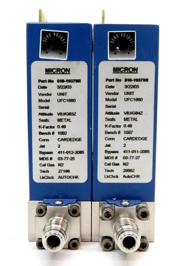 Used UNIT Instruments UFC-1660 Mass Flow Controller MFC Cl2 SiH4 NF3 O2 Ar Lot of 11