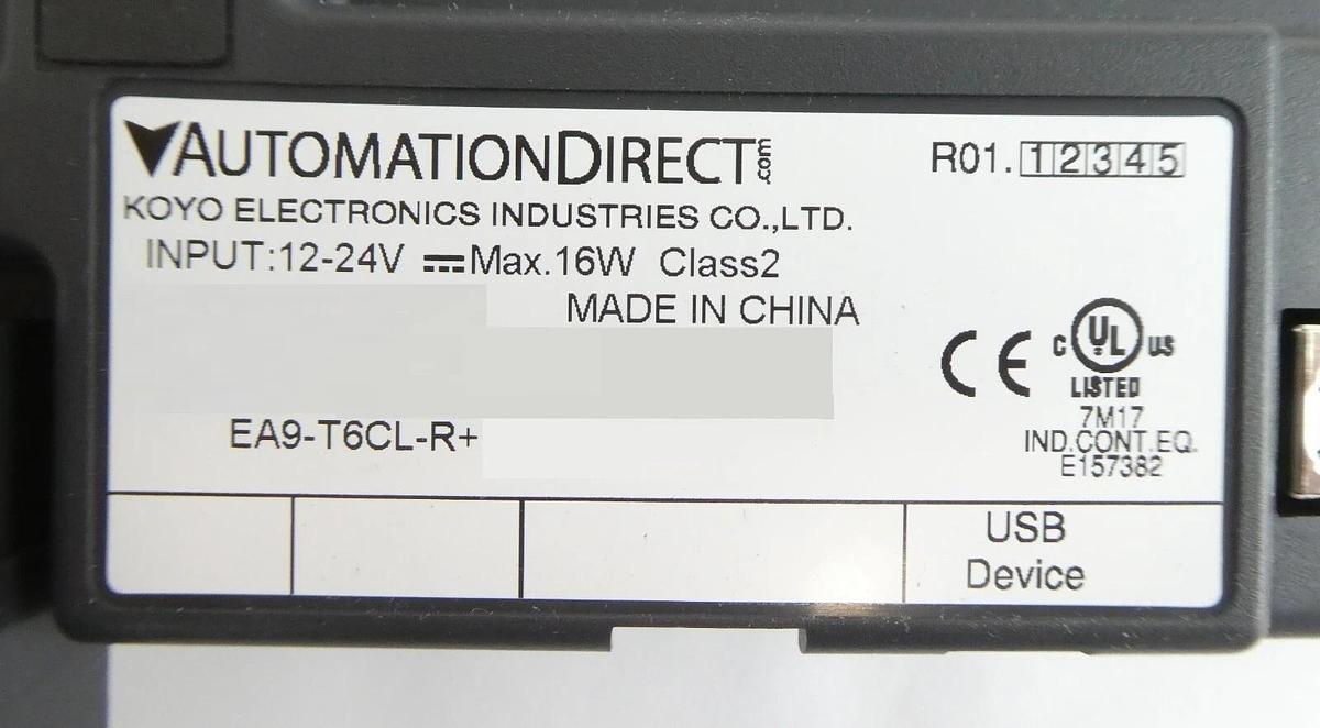 Used Automation Direct EA9-T6CL-R+ HMI Touchscreen Operator Control Panel Working