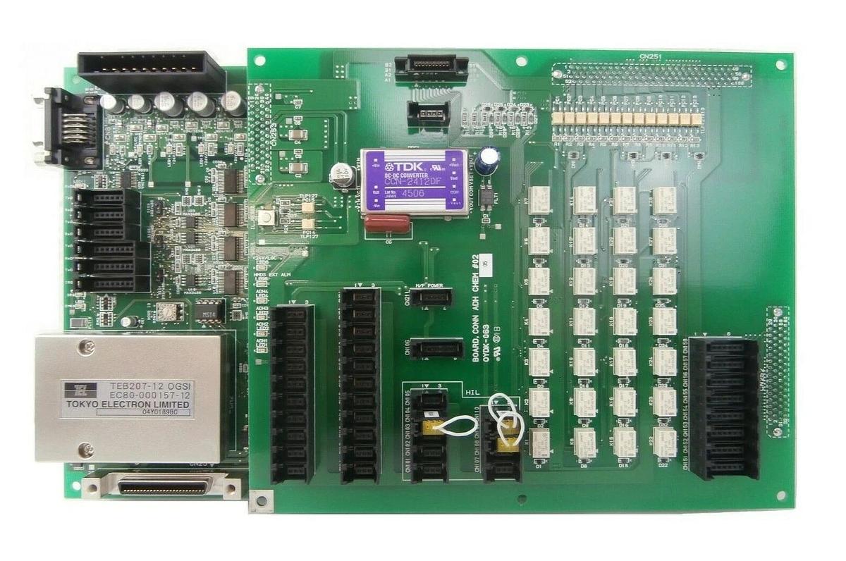 Used TEL Tokyo Electron OYDK-059 PCB Assembly ADH CHEM #02 OYDK-063 Lithius Working