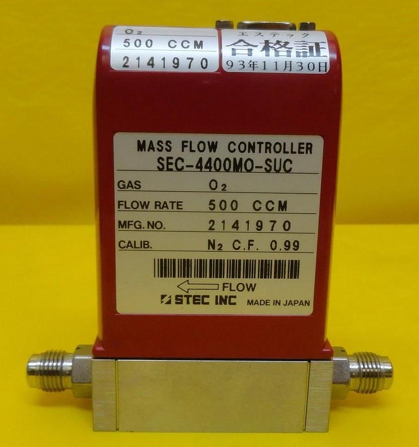 Used STEC SEC-4400MO-SUC Mass Flow Controller MFC SEC-4400 500 CCM O2 Used Working