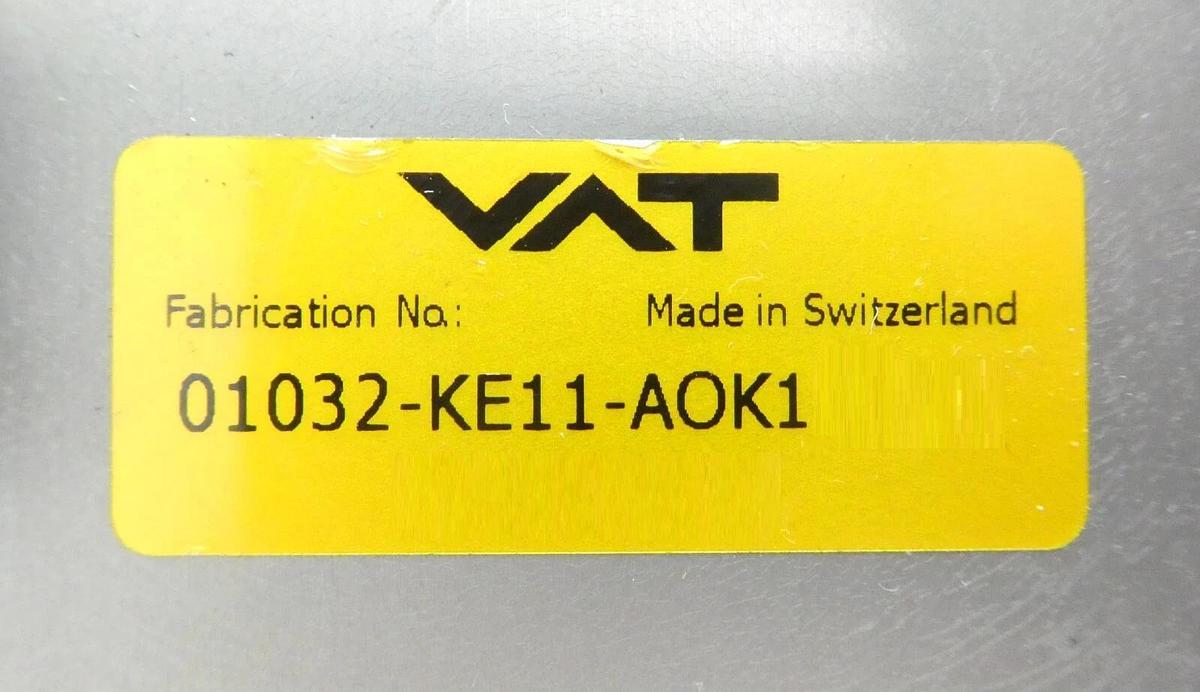 Used VAT 01032-KE11-AOK1 Mini UHV Gate Valve Assembly W/Purge Working Surplus