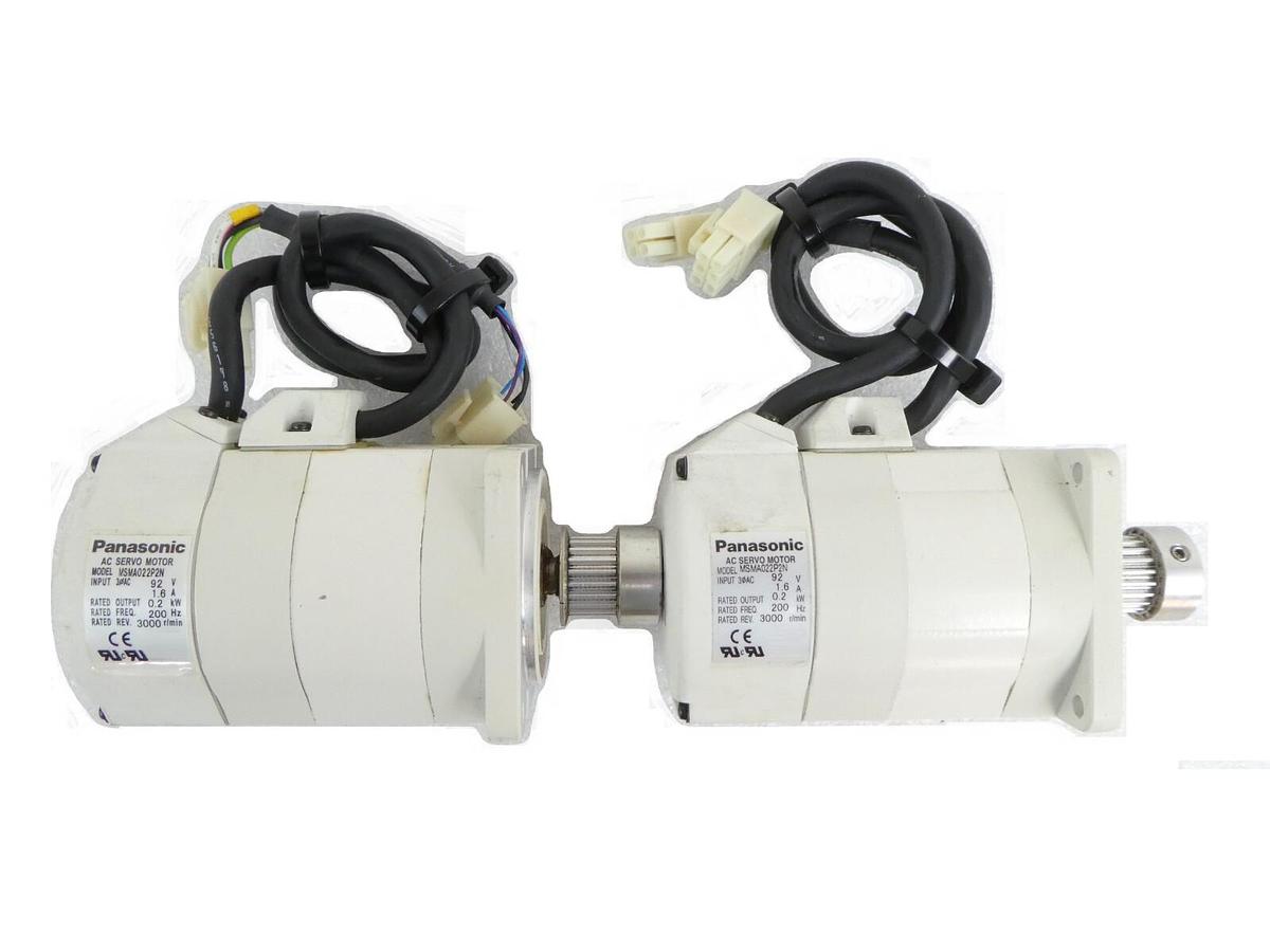 Used Panasonic MSMA022P2N AC Servo Motor Reseller Lot of 2 Working Surplus