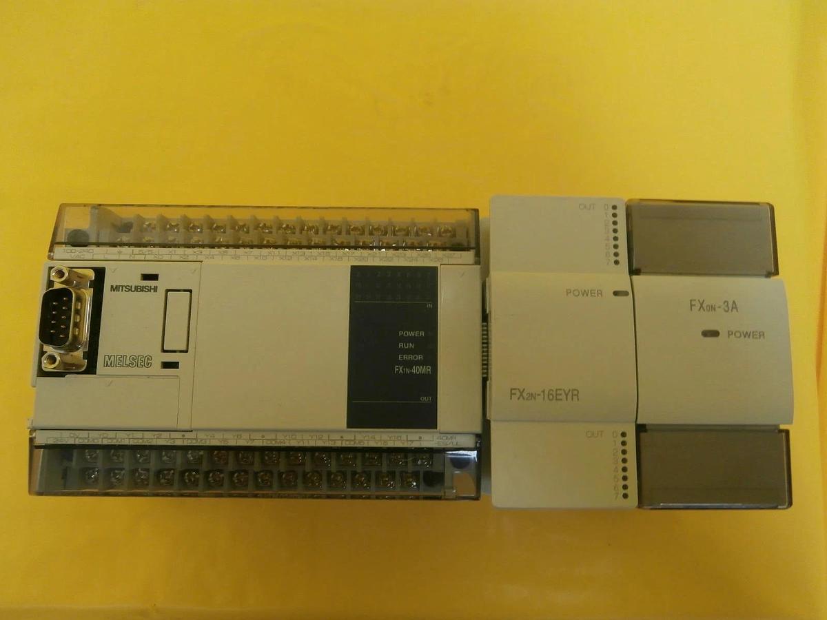 Used Mitsubishi FX1N-40MR-ES/UL PLC Control Assembly MELSEC FX2N-16EYR FX0N-3A Used