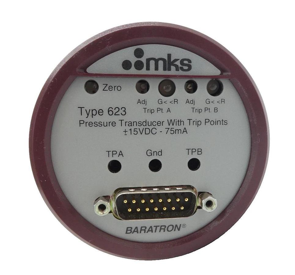 Used MKS Instruments 623A-14934 Baratron Capacitance Manometer Tested Working Surplus