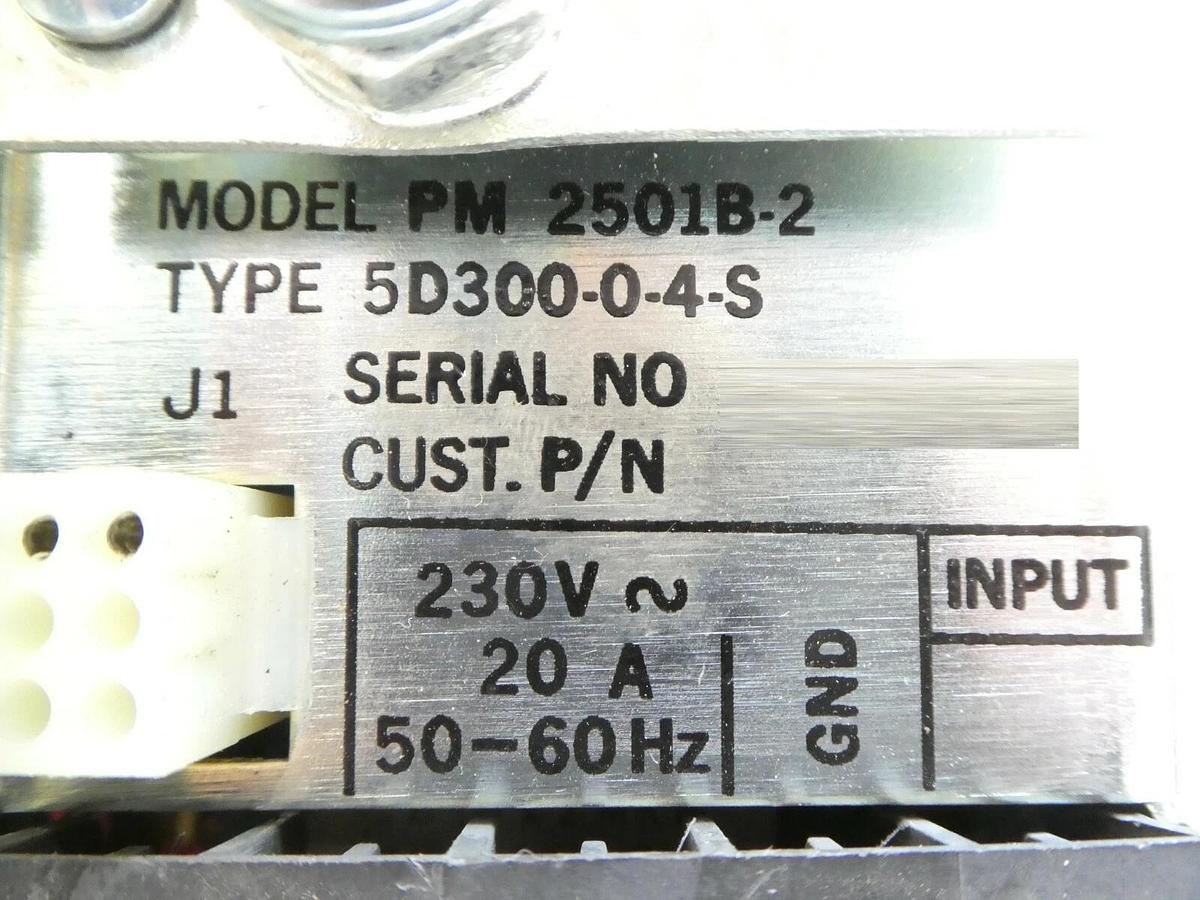 Used Pioneer Magnetics PM 2501B-2 Power Supply 5D300-0-4-S KLA-Tencor eS31 Working