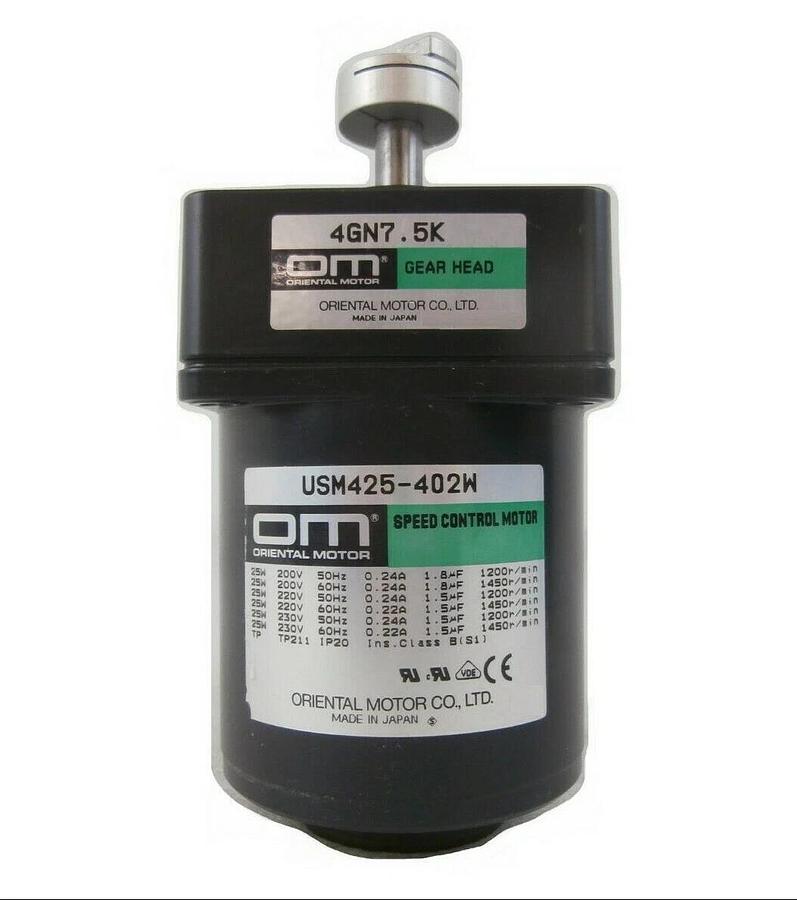 Used Oriental Motor USM425-402W Speed Control Motor with Gear Head 4GN7.5K Working