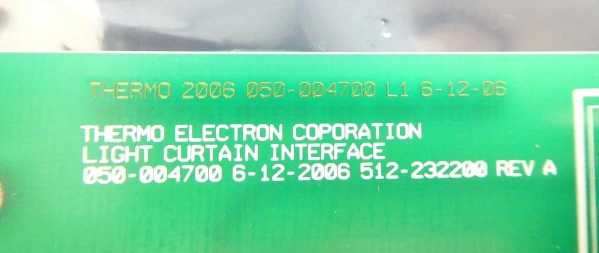 Used Thermo Electron 050-004700 Light Curtain Interface PCB Nicolet ECO 3000 Surplus