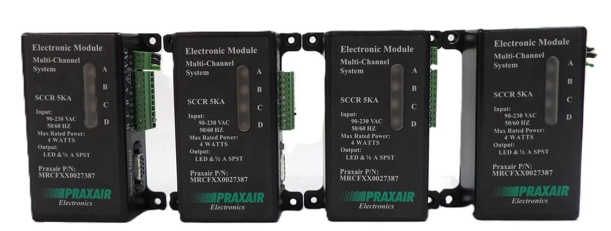 Used Praxair Electronics MRCFXX0027387 SCCR 5KA Module Lot of 4 Working Surplus