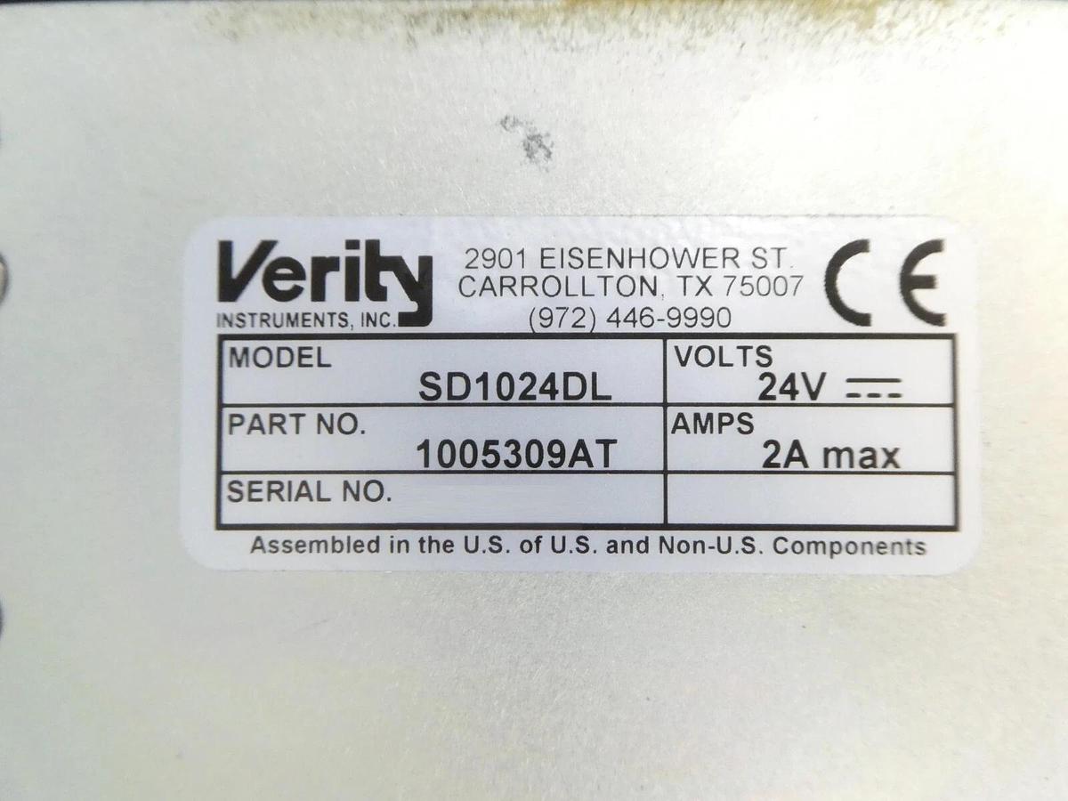 Used Verity Instruments 1005309AT Spectrograph SD1024DL EyeD AMAT 1400-00206 Working