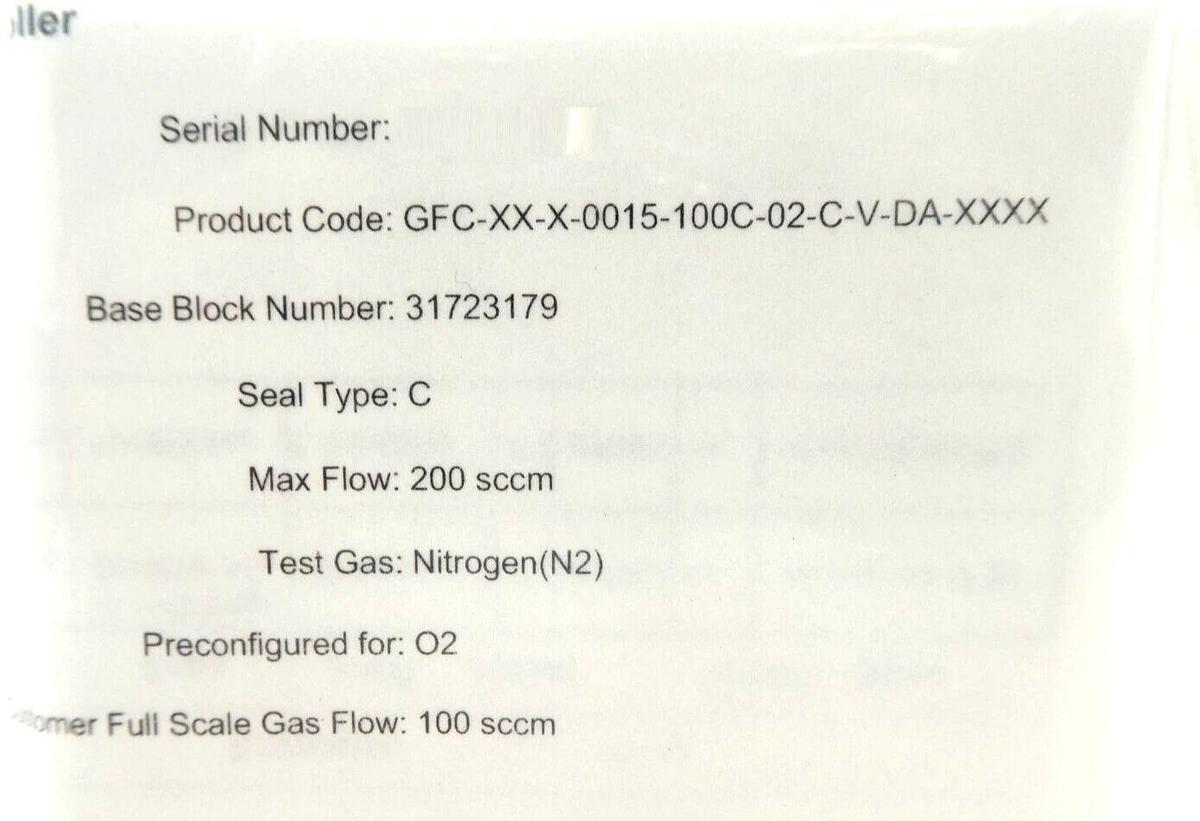 Pivotal Systems 32-03033 Mass Flow Controller MFC 100 SCCM O2 Lot of 2 New
